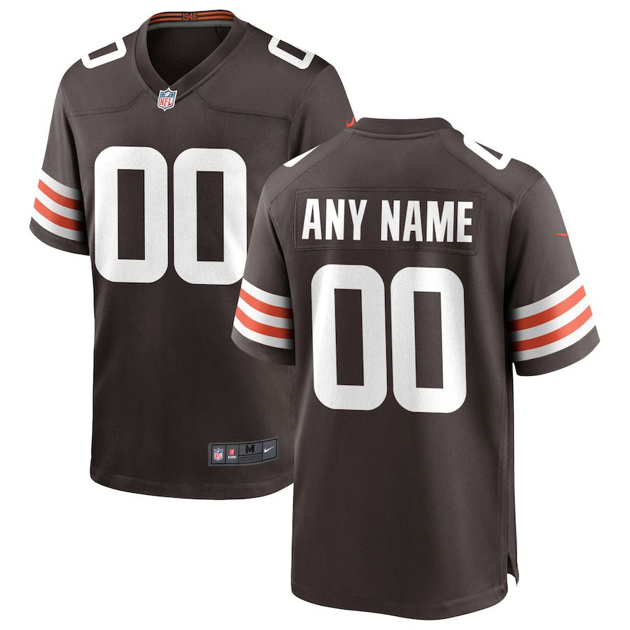 Men Cleveland Browns Nike Brown Custom Game NFL Jersey->customized nfl jersey->Custom Jersey